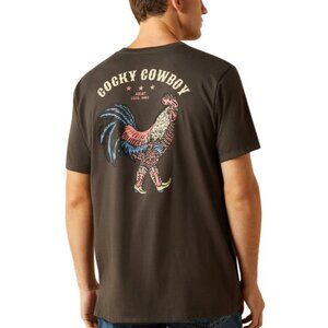 NEW Ariat Men’s Brown Cocky Cowboy Graphic T-Shirt